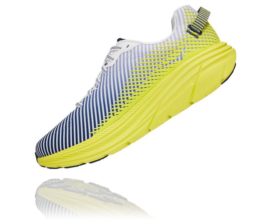 Zapatillas Running Hoka One One Hombre - Rincon 2 - Blancas/Azules - LIF807324